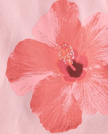 Baby And Toddler Girls Hibiscus Flower Graphic Tee