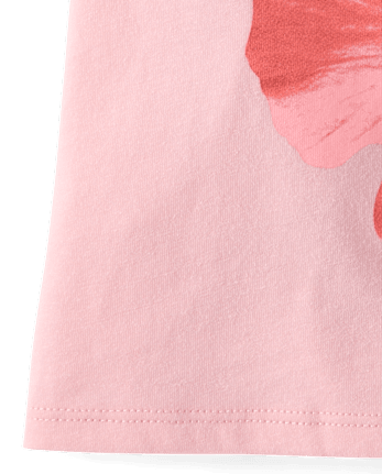 Baby And Toddler Girls Hibiscus Flower Graphic Tee