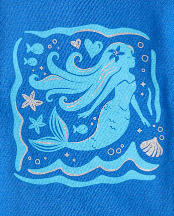 Baby And Toddler Girls Mermaid Graphic Tee
