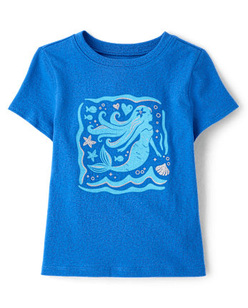 Baby And Toddler Girls Mermaid Graphic Tee