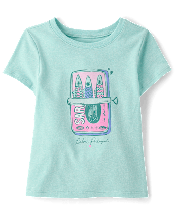 Baby And Toddler Girls Sardines Graphic Tee