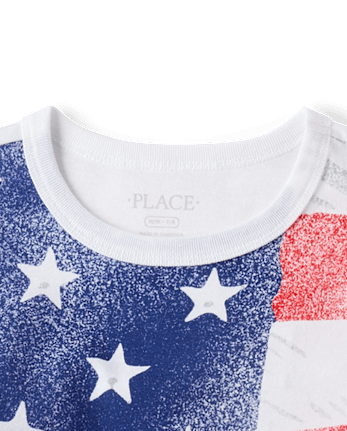 Boys American Flag Graphic Tee