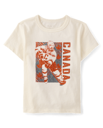 Boys Canada Hockey Player Graphic Tee