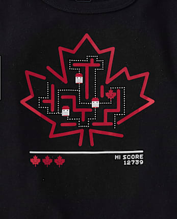 Boys Canadian Flag Graphic Tee