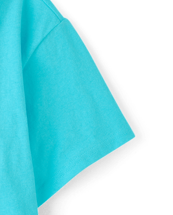 Girls Surf Squad Relaxed Cropped Graphic Tee