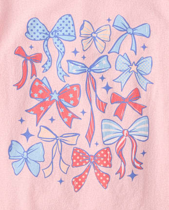 Girls Americana Bows Graphic Tee