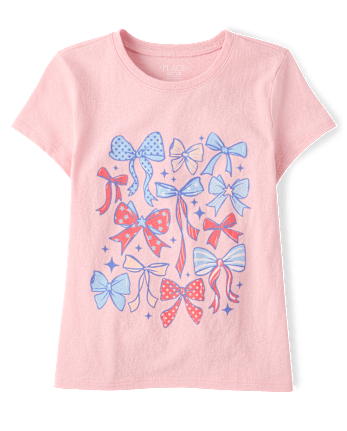 Girls Americana Bows Graphic Tee