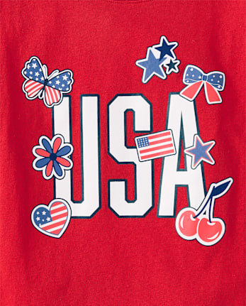 Girls USA Icons Graphic Tee