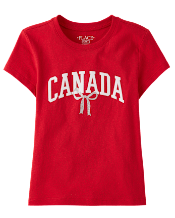Girls Canada Bow Graphic Tee