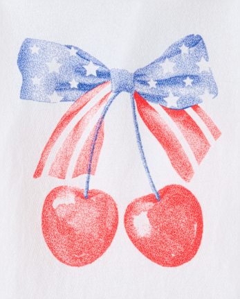 Baby And Toddler Girls Americana Cherries Graphic Tee