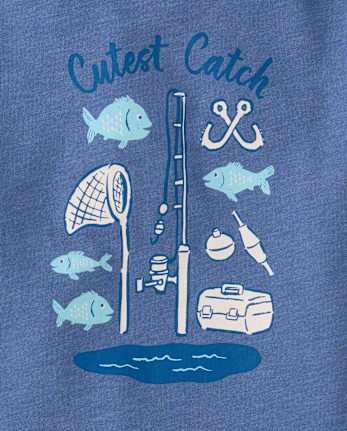 Baby And Toddler Boys Cutest Catch Graphic Tee