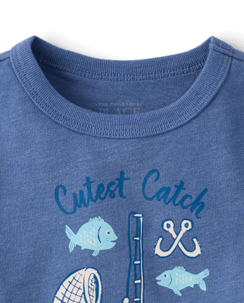 Baby And Toddler Boys Cutest Catch Graphic Tee