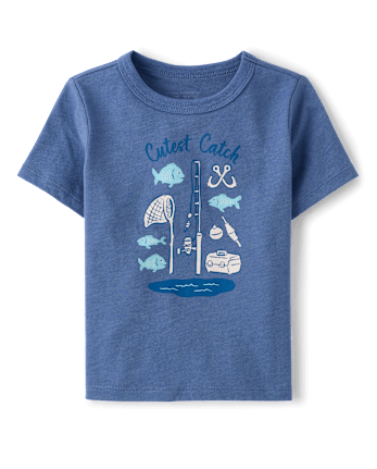 Baby And Toddler Boys Cutest Catch Graphic Tee