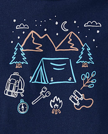 Baby And Toddler Boys Camping Graphic Tee