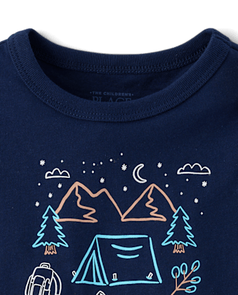 Baby And Toddler Boys Camping Graphic Tee