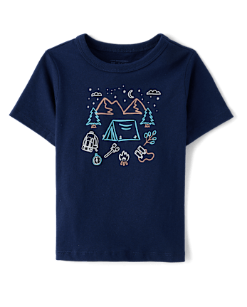 Baby And Toddler Boys Camping Graphic Tee
