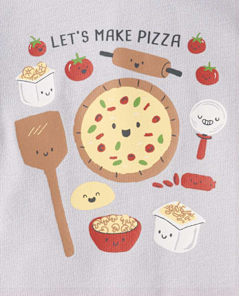 Baby And Toddler Boys Pizza Graphic Tee