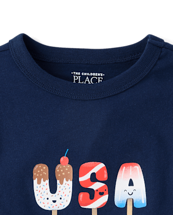 Baby And Toddler Boys USA Popsicle Graphic Tee