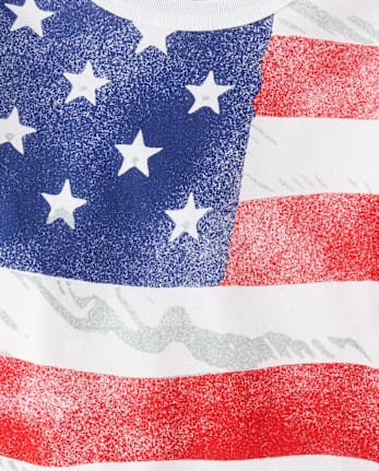 Baby And Toddler Boys American Flag Graphic Tee