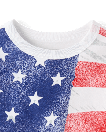 Baby And Toddler Boys American Flag Graphic Tee