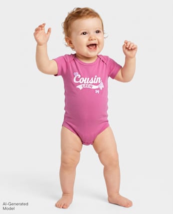 Baby Girls Cousin Crew Graphic Bodysuit - ICED BERRY