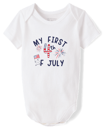 Baby First 4th Of July Graphic Bodysuit