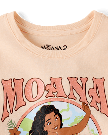 Girls Moana Floral Graphic Tee