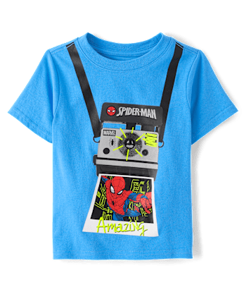 Baby And Toddler Boys Spider-Manâ¢ Camera Graphic Tee