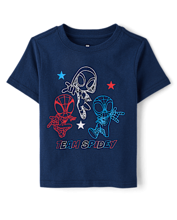 Baby And Toddler Boys Spidey And Friendsâ¢ Team Spidey Americana Graphic Tee