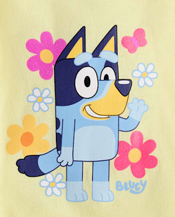 Baby And Toddler Girls Bluey™ Floral Graphic Tee