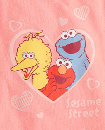 Baby And Toddler Girls Sesame StreetÂ® Heart Graphic Tee