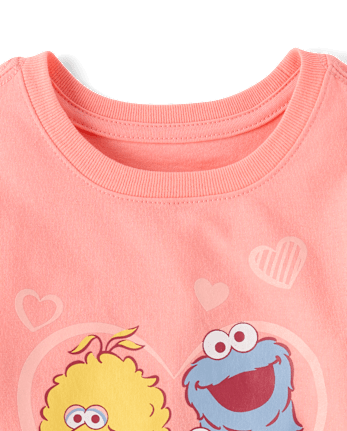 Baby And Toddler Girls Sesame StreetÂ® Heart Graphic Tee