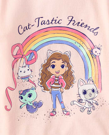 Baby And Toddler Girls Gabby's Dollhouseâ¢ Rainbow Graphic Tee
