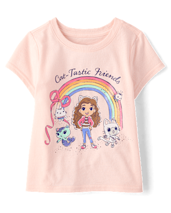 Baby And Toddler Girls Gabby's Dollhouseâ¢ Rainbow Graphic Tee