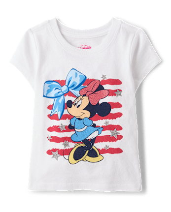Baby And Toddler Girls Minnie Mouseâ¢ Americana Graphic Tee