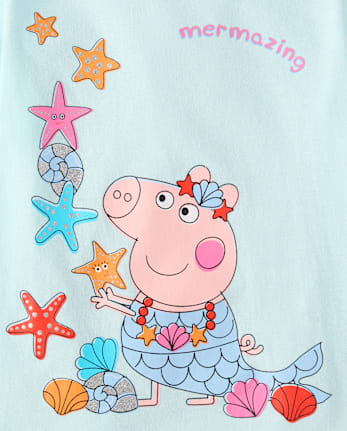 Baby And Toddler Girls Peppa Pigâ¢ Mermaid Graphic Tee