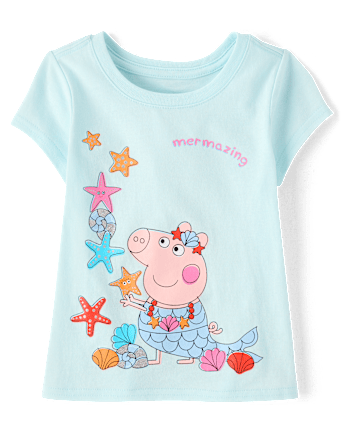 Baby And Toddler Girls Peppa Pigâ¢ Mermaid Graphic Tee