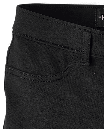 Girls Uniform Ponte Knit Pull On Wide Leg Pants