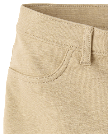 Girls Uniform Ponte Knit Pull On Wide Leg Pants