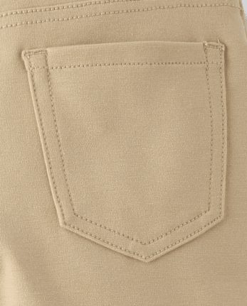 Girls Uniform Ponte Knit Pull On Wide Leg Pants