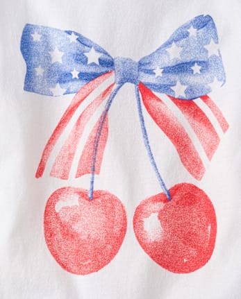 Girls Americana Cherries Graphic Tee