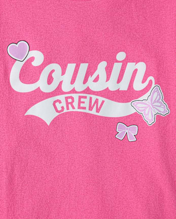 Girls Cousin Crew Graphic Tee - ICED BERRY