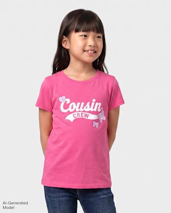Girls Cousin Crew Graphic Tee - ICED BERRY