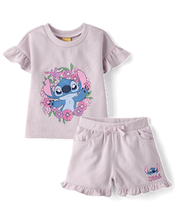 Toddler Girls Stitch Flutter 2-Piece Outfit Set