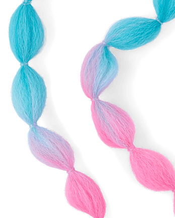 Girls Stitchâ¢ Faux Hair Braid Extension Hair Tie 2-Pack