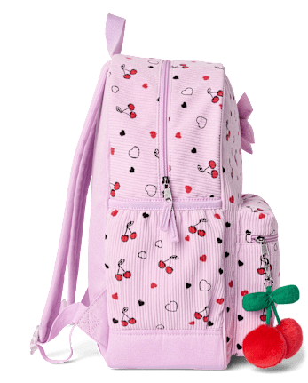 Girls Cherry Corduroy Backpack