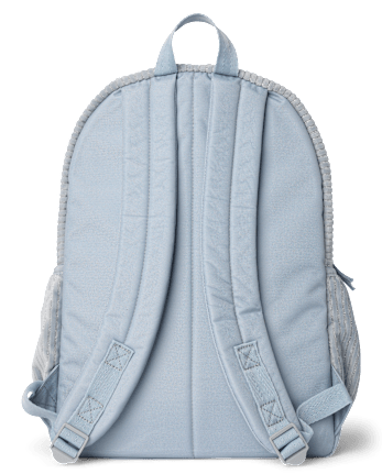 Girls Embroidered Heart Corduroy Backpack