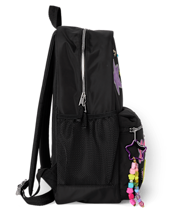 Girls Embroidered Patch Backpack