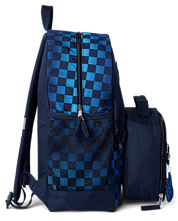 Boys Checkered Backpack 2-Piece Set