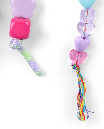 Girls Beaded Happy Bag Charm